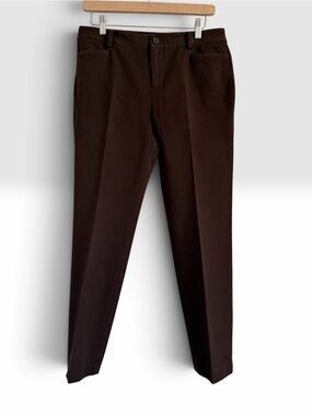Lauren Ralph Lauren Petite Catlin Trousers in Dark Brown 6P